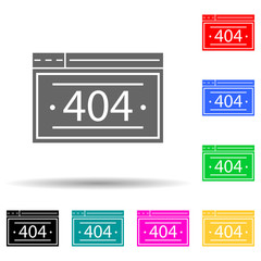 server error multi color style icon. Simple glyph, flat vector of web development icons for ui and ux, website or mobile application