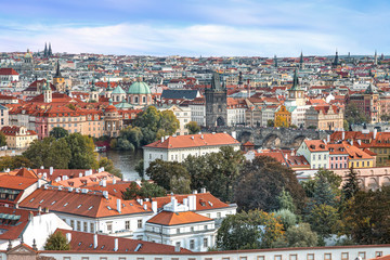 Fototapeta na wymiar view of Prague from above