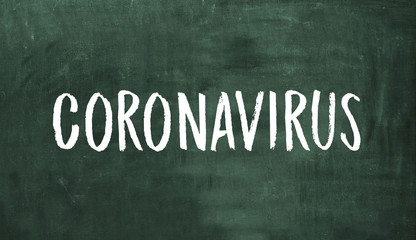 Fototapeta premium corona virus symptoms. greenboard corona virus symptoms. greenboard
