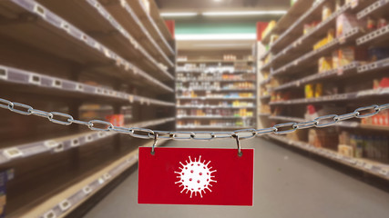 Un rayon vide dans un supermarché