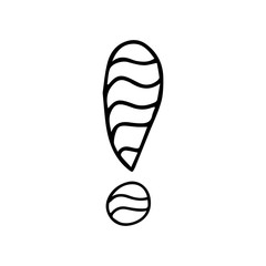 Exclamation mark. Grunge doodle sketch exclamation marks vector. exclamation marks illustration on white background