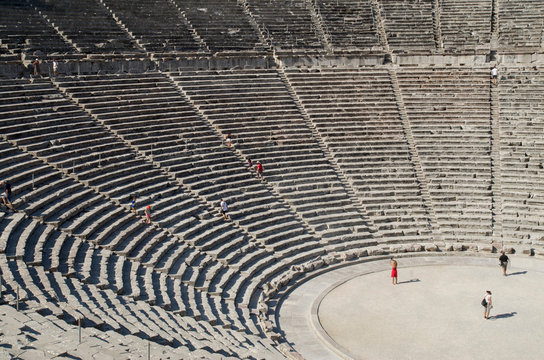 Ancient Theatre of Asklepieion in Epidaurus in Peloponnese, Greece