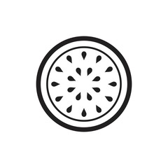 Watermelon icon template black color editable. Watermelon icon symbol Flat vector illustration for graphic and web design.