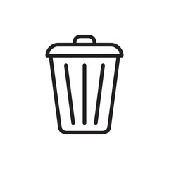 Bin Vector icon template black color editable. Bin Vector icon symbol Flat vector illustration for graphic and web design.