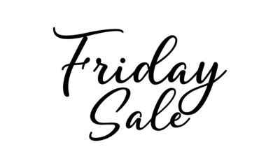 Friday Sale Postcard Modern brush calligraphy. Isolated on white background. 