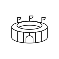 Stadium icon template black color editable. Stadium icon symbol Flat vector illustration for graphic and web design.