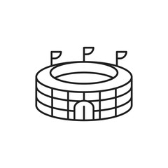 Stadium icon template black color editable. Stadium icon symbol Flat vector illustration for graphic and web design.