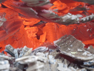 fire on black background