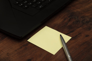 black note on the table