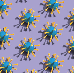 Viral epidemic influenza and Coronavirus Covid-19 concept