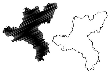 Priekuli Municipality (Republic of Latvia, Administrative divisions of Latvia, Municipalities and their territorial units) map vector illustration, scribble sketch Priekuli map