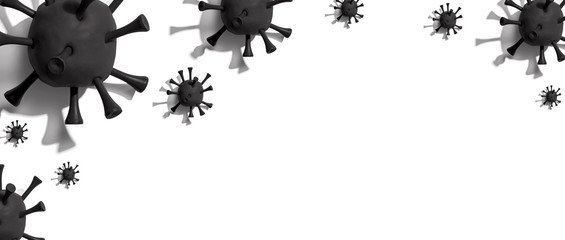 Viral epidemic influenza and Coronavirus Covid-19 concept