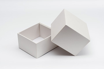 white open empty box on a white background