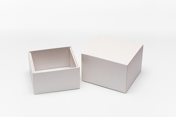 white open empty box on a white background