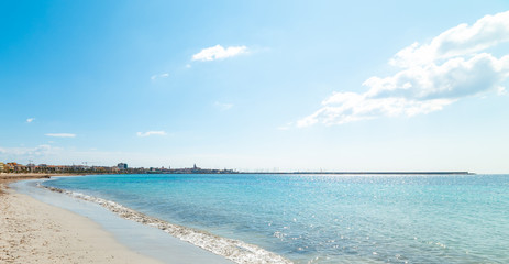 Obraz premium Blue sea in Alghero shore in the springtime