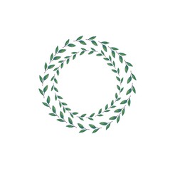 Floral frame with leaves. Hand drawing with colour pencil. Vintage. For cards, design, flyers, banners