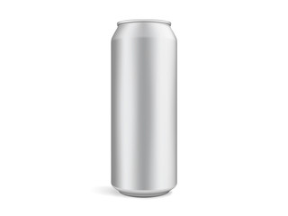 beer can isolated on white background  mock up template