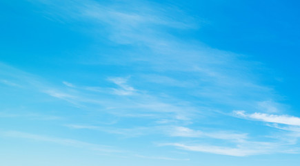 blue sky and white clouds in summer