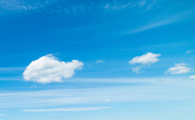 white clouds in the sky in summer