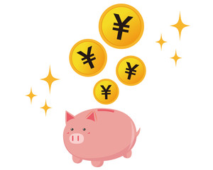 豚　ぶたの貯金箱　貯金箱　お金　コイン　￥