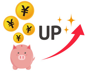 Obraz premium 豚 ぶたの貯金箱 貯金箱 お金 コイン ￥