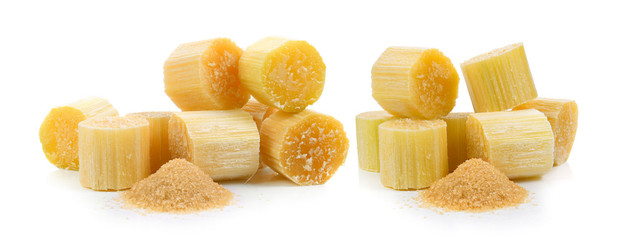 sugarcane on white background