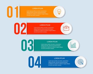 Presentation business infographic template with 4 options