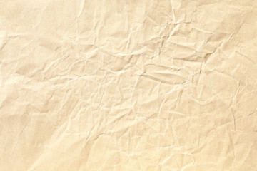 Old brown crumpled paper background texture