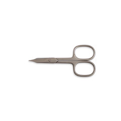 Metal manicure tools isolated on white background 