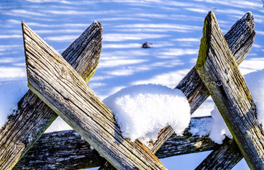 old wooden fence