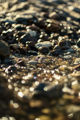 waves crushing on the rocks on beach