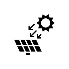 Solar irradiance Glyph Vector Icon Style Illustration