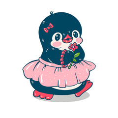  funny cartoon penguin