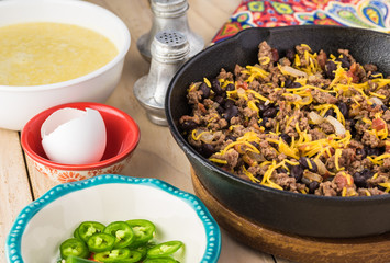 Beef tamale pie.
