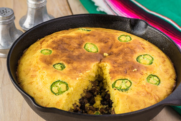 Beef tamale pie.