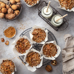 delicious banana and nut muffins
