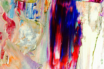 Colorful abstract painting background. Color texture. Intensive multicolor mix of oil vibrant...