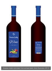 Wine Labels And Bottles.