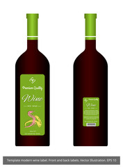 Wine Labels And Bottles.