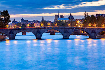 Paris. City embankment along the Seine.