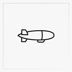 airship linear icon outline black symbol