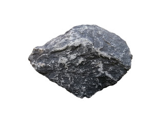 Limestone isolated on white background. Limestone is a sedimentary rock composed mostly of the mineral calcite.