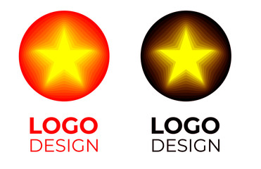 Vector star color abstract modern logo. Logotype and symbols