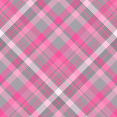 Seamless pattern in great beautiful pink and grey colors for plaid, fabric, textile, clothes, tablecloth and other things. Vector image. 2