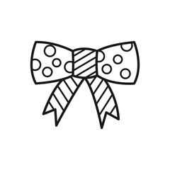 bow tie vector icon in trendy flat design
