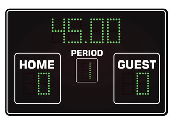 Simple sport scoreboard. vector illustration