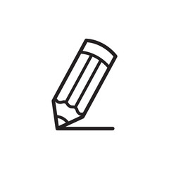 pencil icon vector logo template in trendy flat style, writing icon