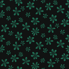 Fototapeta premium Seamless floral pattern. Background in small flowers for textiles, fabrics, cotton fabric, covers, wallpaper, print, gift wrapping, postcard, scrapbooking.