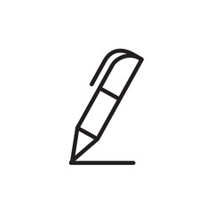 pencil icon vector logo template in trendy flat style, writing icon
