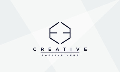 Modern unique creative letter E logo design, Minimalist E initial based vector icon.
